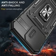 thumbnail image 6 of for iPhone 12 Case with Slide Camera Cover，Built-in 360° Magnetic Rotate Ring Stand Magnetic Military Grade Shockproof Protective Case for Women and Men-Black, 6 of 12