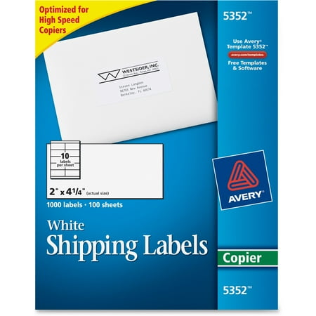 avery address labels for copiers 2 x 4 1 4 box of 1 000 avery 4 x 6 labels