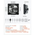 thumbnail image 2 of VEVOR 14 inch Shutter Exhaust Fan, Wall Mounted Attic Vent Fan with Smart Programming Variable Speed Temperature Control, 2000 CFM,EC Motor,Timer, for Shed,Garage,Greenhouse Ventilation Cooling, 2 of 9