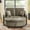 Brown, variant on Two-Seater Sofa with Curved Storage Footstool & USB Charging, Black Polyester Loveseat with Adjustable Backrest & Side Pockets for Living Room