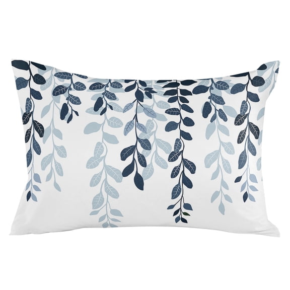 Outdoor Waterproof Throw Pillow Covers Set of 2 Blue Eucalyptus Floral Leaves Pillowcases Lumbar Outdoor Pillows Cushion Case 20x12 Inch Nature Plant Branch Patio Pillows for Couch Sofa Bed Garden