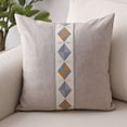 thumbnail image 3 of 2 piezas de almohada de tiro simple moderna de lino de estilo étnico con bordado geométrico, 3 of 6