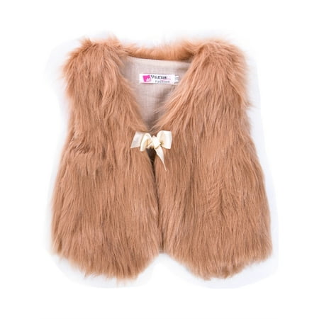 

Bmnmsl Baby Coat Faux Fur Vest Waistcoat Warm Winter Outwear Jacket Tops