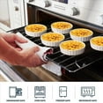 thumbnail image 3 of 5 Oz Creme Brulee Ramekins, Round Fluted Quiche Dishes Tart Pan, Oven Safe Ramekins for Baking, Souffle, 12Pack, 3 of 6