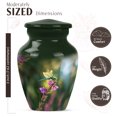 thumbnail image 2 of JAGASY Dragonfly Urn for Mother - Green Small Urns for Human Ashes Keepsake - Purple Butterfly Decorative Urns for Father - Flowers Cremation Urn for Parents - (3 Inch), 2 of 7