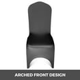 thumbnail image 3 of VEVOR Housse de Chaise 50PCS Spandex Elastique Mariage Banquet Fête Arqué Noir, 3 of 8