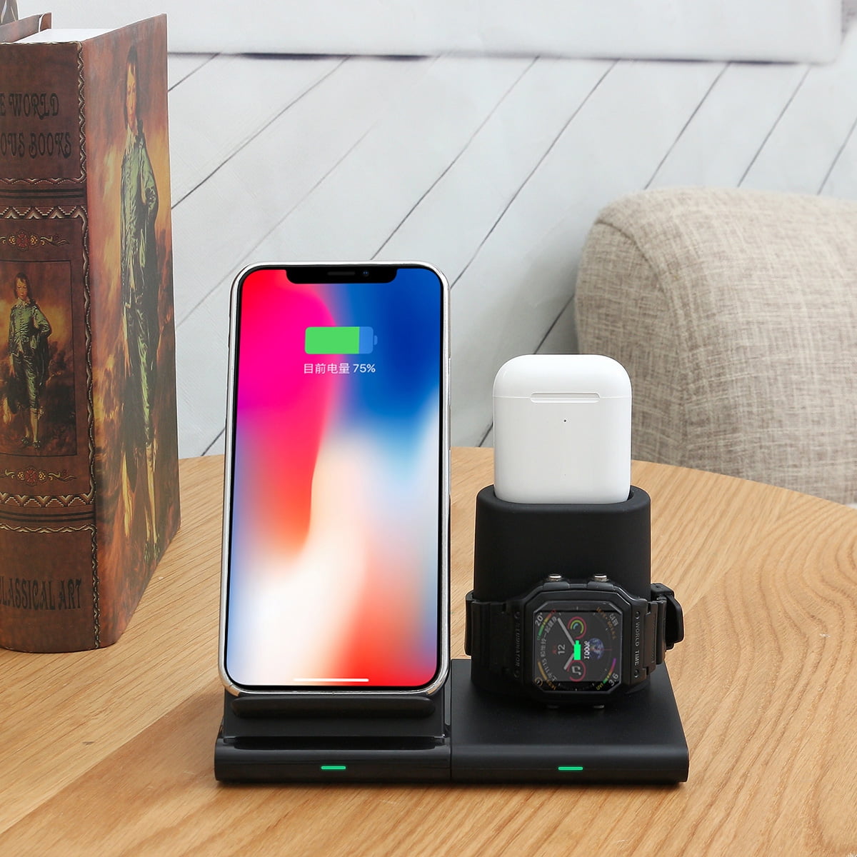 Magnetic 3 in 1 Wireless Charging Stand for Apple iWatch ...