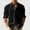 52#Black, variant on Men's Waffle Loose Single Breasted Button Top Solid Color Coat Cardigan Long Sleeve Turndown Collar Blouse Shirt