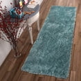thumbnail image 1 of Well Woven Shimmer Shag Solid Plain Modern Luster Ultra Thick Soft Plush Area Rug, 1 of 5