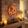 thumbnail image 2 of Halloween Jack O Lantern Wooden Door Hanger, 4 Styles Fall Pumpkin Front Door Sign for Thanksgiving Home Decor, 2 of 7