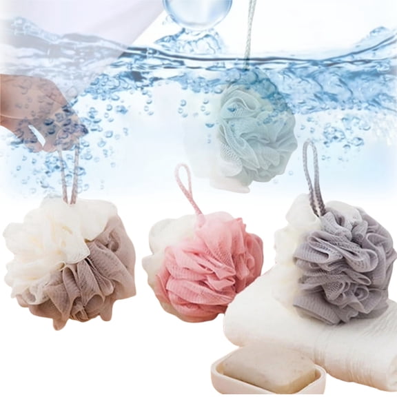 4Pcs Loofah Bath Sponge Loofa Body Sponge Shower Soft Assorted Color New Bath Loofah Sponge Shower Loofah, Pouf Mesh Bath Scrubber Loofah Bath Shower Sponge Pouf Mesh Exfoliating