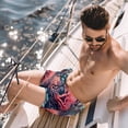 thumbnail image 2 of luoweisi Men's Beach Shorts Quick Dry Swim Trunks with Mesh Lining Coral 2XL, 2 of 5