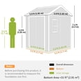 thumbnail image 3 of Outsunny 6' x 6' Outdoor Storage Shed, Resin Shed with Floor, Window, 3 of 10