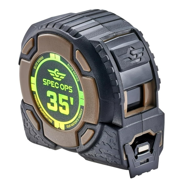 UTAH-Tools 35-Foot Elite Series Magnetic Tape Measure, 1 1/4" Double-Sided Blade, 12 Feet of Stand Out, Military-Grade Composite Case, 3% Donated to Veterans