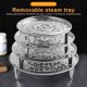 thumbnail image 4 of Rejilla de vapor de 4 piezas con trípode Rejilla de cocina redonda de acero inoxidable reutilizable Bandeja de vapor multifuncional a prueba de herrumbre Soporte de vapor lavable desmontable para olla, 4 of 10