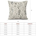 thumbnail image 6 of Spring Black Floral Pillow Covers 18x18 Inch Vintage Wild Flower Herbs Plant Butterfly Decorative Pillow Cases Botanical Farmhouse Cushion Covers Home Decor for Sofa Couch Outdoor Set of 2, 6 of 6