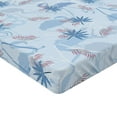 thumbnail image 4 of Ambesonne Exotic Fitted Sheet, Summer Hawaiian Leaves Print, Twin Size, Pale Blue Ceil Blue Pink, 4 of 5