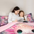 thumbnail image 5 of Homewish Girls Pink Axolotl 3 Pieces Queen Comforter Set,Cartoon Animal Ultra Soft Bedding Sets,Bling Gradient Glitter Bedding Comforter Set,Ultra Soft Home Decor,Reversible, 5 of 8