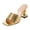 Gold, variant on Women's Square Open Toe Sandals Leather One Band Slides Fashion Sexy Kitten Heeled Mules Wedding Party Evening Prom Dance Backless Dress Shoes Black Size 8.5