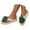 Green, variant on Floral Platform Thong Sandals Lightweight Summer Beach Slides For Women Casual Outdoor Comfort