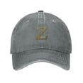 thumbnail image 1 of ZICANCN Casquette de Baseball Réglable Femmes, Alphabet Z Pattern Chapeaux pour Hommes Adulte Lavé Coton Denim Baseball Caps Mode, Gris, 1 of 6