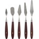 thumbnail image 1 of 5-Piece Stainless Steel Palette Knife Set - Flexible Spatula Painting Knives for Color Mixing, Spreading, Applying Oil & Acrylic Paint on Canvases, Ca, 1 of 4