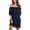 Dark Blue, variant on JBXKXYW Summer Dresses For Women 2024 Women's Solid Color One Shoulder Slim Hollow Dress Womens Dresses (White,XL)