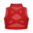 thumbnail image 3 of Lejafay Kids Girls Gymnastics Dance Sports Tracksuit Turtle Neck Crop Top & Booty Shorts Sets Red 10, 3 of 8