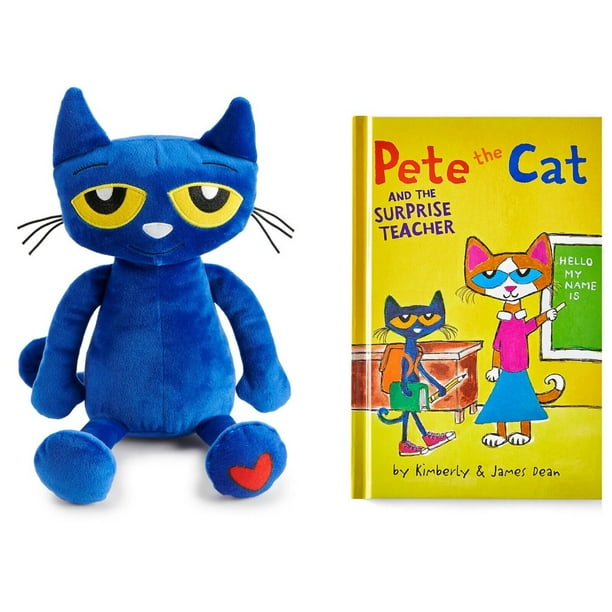 Pete the Blue Cat Plush Doll 12” & The Surprise Teacher Book Set Kohl’s