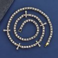 thumbnail image 2 of A gold zircon necklace with a trendy style, perfect for wearing during trips – 2025 new arrival., 2 of 3