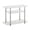 White Oak/Chrome, variant on Wood TV stand in Americano, Chrome finish, three-tier shelving, media storage