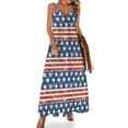 thumbnail image 1 of Nuevo vestido sin mangas con estrellas y rayas de EE. UU. Grunged, lindo vestido elegante para fiesta para mujeres 2024, 1 of 7