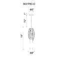 thumbnail image 3 of CWI Lighting Victoria 2 Light Drum Shade Metal Mini Pendant in Chrome, 3 of 3