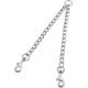 thumbnail image 1 of Veeki Heavy Duty 2 Way Dog Lead Metal Chain Double Pet Clip Leash Coupler(l 4.0mm70cm Double Leash, Silver), 1 of 4