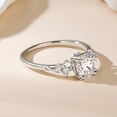 thumbnail image 3 of Oryn Jewelry 14K White Gold Plated 1.9 Ct Moissanite Round Cut Bands - Casual Wedding Bands for Women - Forever Moissanite Gifts for Her, 3 of 6