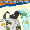 thumbnail image 5 of Tractor and Hay White Pattern 17" School Backpacks for Teens,Waterproof Oxford Fabric,S-Shape Padded Straps for School,Travel,Hiking,Camping, 5 of 6