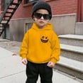 thumbnail image 5 of SonxaHe Big Boy's Hoodie Fleece Cartoon Graphic Hooded Top with Pocket Streetwear Sports Active Hoodie for Kids Yellow,Size 9-10, 5 of 8
