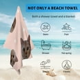 thumbnail image 4 of GZHJMY Beach Towel for Women Girls, Cats Pattern Low Poly Cats Bath Towel, Oversized Lightweight Sport Towel, 31x63 Inch, 4 of 7