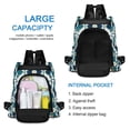 thumbnail image 6 of FORMRS Women's Travel Backpack Purse Anti-Theft Hidden Pockets Casual Shoulder Bag, Blue Mosaic Pattern, 6 of 7