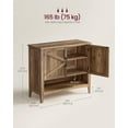 thumbnail image 6 of 3-Tier Shoe Storage Organizer - Traditional American Style Freestanding Cabinet with Adjustable Shelf - 13.8 x 31.5 x 27.6 Inches, Honey Brown, 6 of 8