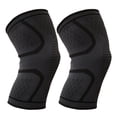 thumbnail image 1 of Rodilleras Deportivas Punto para Correr Baloncesto Ciclismo Fitness Rodilleras Antideslizantes Y Transpirables para Hombres Y Mujeres (negro XL) Par Adecuado para Circunferencia Pierna 48 A 55 Cm, 1 of 9