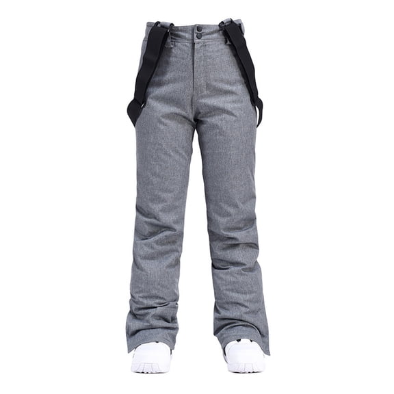 Unisex Ski Pants Insulated Windproof Snow Pants Adult Salopettes Water Resistant Skiing Trousers for Snowboard & Ski