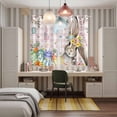 thumbnail image 4 of Pink Easter Bunny Kitchen Curtains Window Panels, Spring Easter Eggs Floral Buffalo Plaid Insulated Window Treatment Curtain, Grommet Curtains for Bedroom/Living Room/Bathroom, 2 Piece 52"Wx84"L, 4 of 8