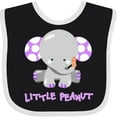 thumbnail image 3 of Inktastic Little Peanut Cute Baby Elephant Boys or Girls Baby Bib, 3 of 4