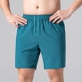 thumbnail image 2 of Gyexs Beach Shorts for Men Cotton Drawstring Elastic Waist Shorts Casual Loose Fit Gym Shorts Holiday Clothing Sky Blue, Size XXXXL, 2 of 4