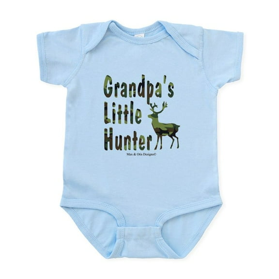CafePress - Grandpa's Little Hunter Body Suit - Baby Light Bodysuit, Size Newborn - 24 Months