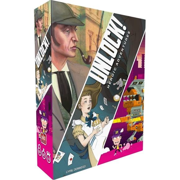 Unlock! - Heroic Adventures (English) - Card Games - Cooperative/Escape Room - Solve Interactive Mysteries with a Companion App - Ages 10+
