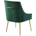 thumbnail image 3 of Modway Discern Upholstered Performance Velvet Dining Chair Set of 2 in Green, 3 of 4