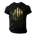 thumbnail image 5 of Aobny Short Sleeve Oversized Tshirts for Men Black Casual Crew Neck Slim Fit Tees Pullover Graphic Work Tops,XL, 5 of 5
