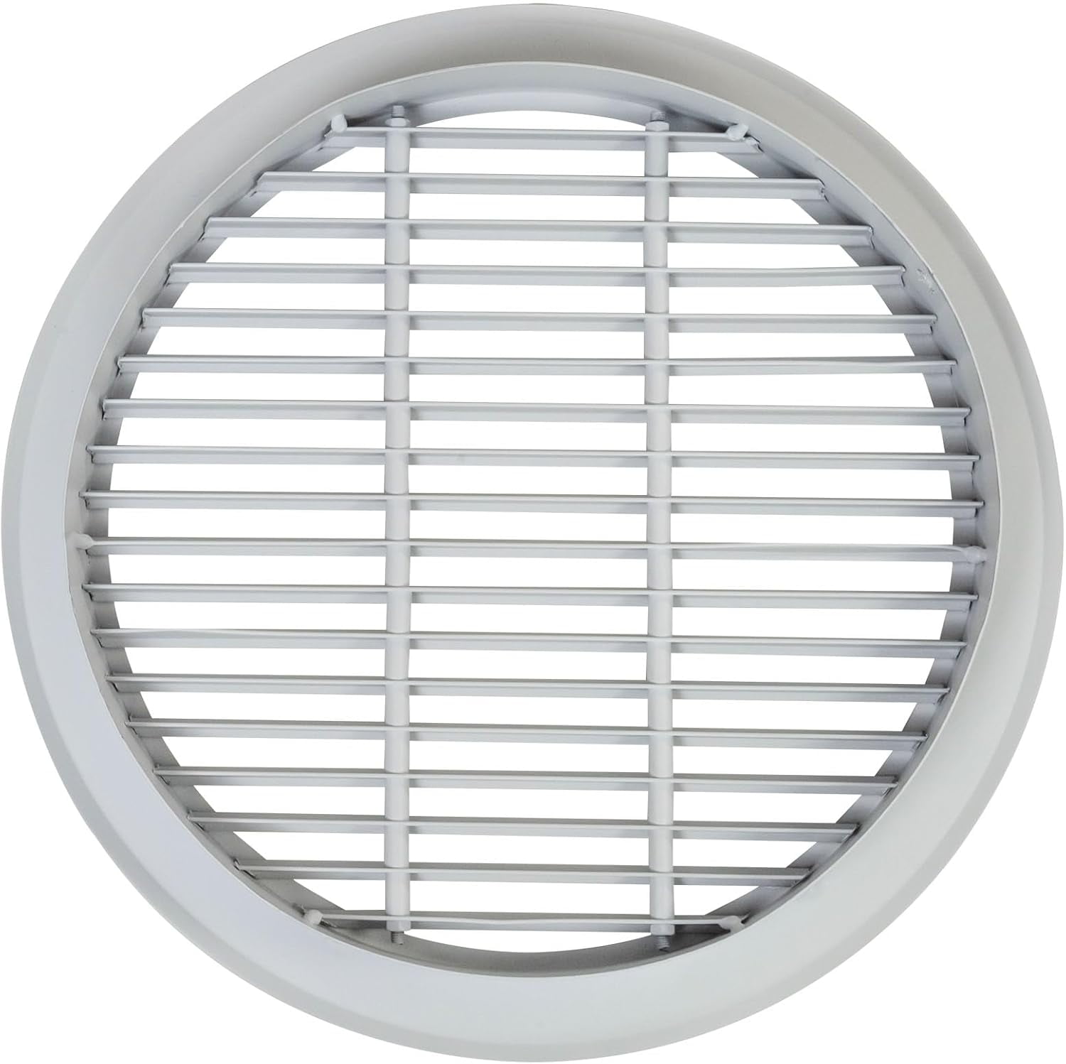 Round Ceiling Diffuser for Bathroom Kitchen Garage Duct Ventilation Use for Ceiling & Walls HVAC White Gable Grille Aluminium Register Circular Outlet Roofing Soffit Vent (6 Inch Neck Size)